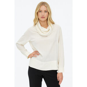 ottod'Ame Beige Silk Cowl Neck Blouse US 4